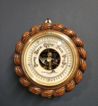 Victorian Leeds Skeletonised Ships Barometer 