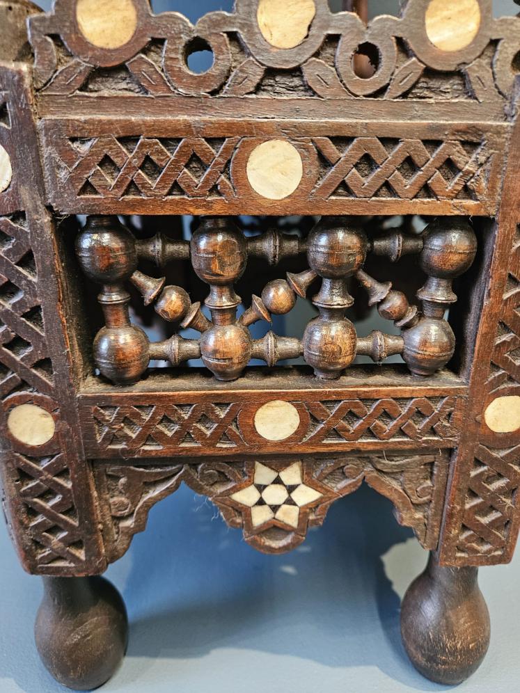 Moorish Carved Octagonal Lamp Table - Image 7