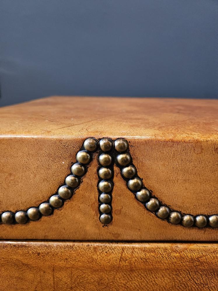 1920`s Leather Ottoman Foot Stool - Image 2
