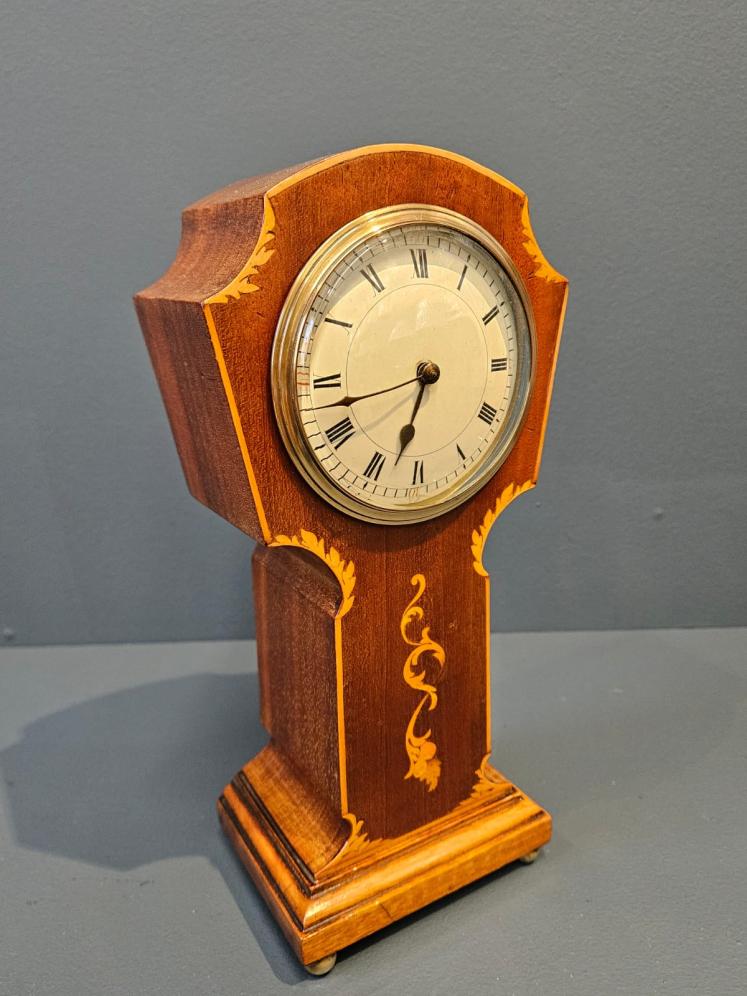 Edwardian Inlaid Mahogany Mantel Clock - Image 6