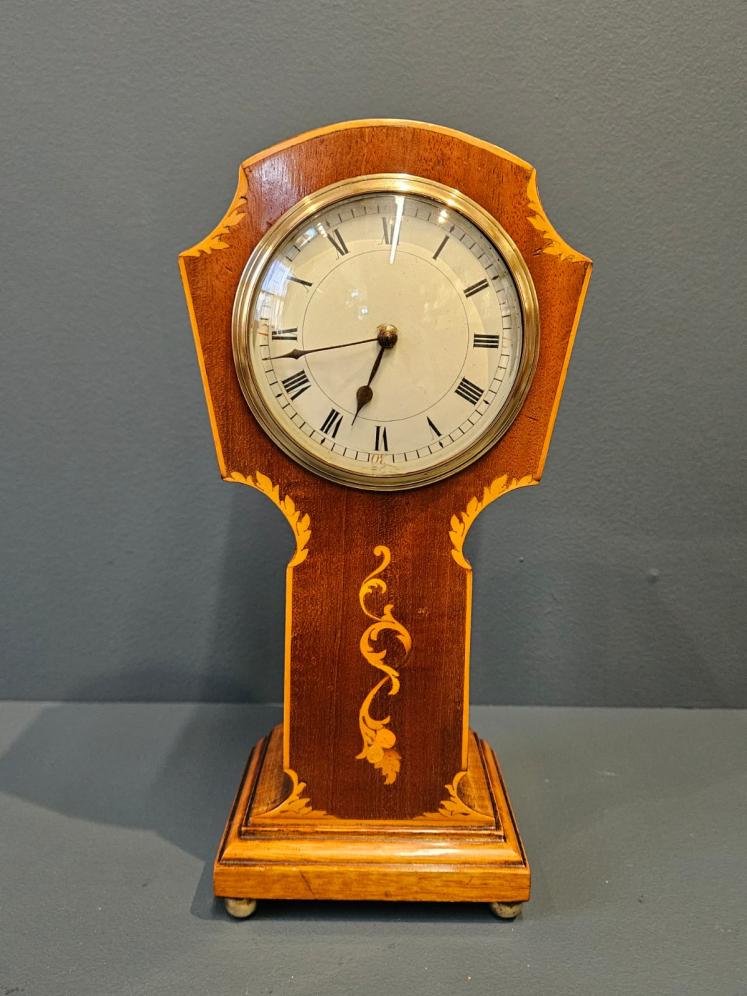 Edwardian Inlaid Mahogany Mantel Clock - Image 1