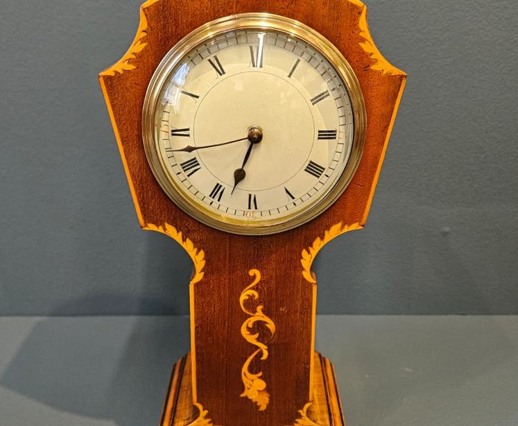 Edwardian Inlaid Mahogany Mantel Clock - Video