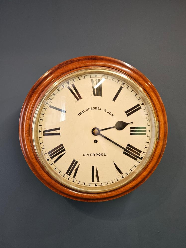 Russell Liverpool 8 Day 14" Fusee Dial Clock - Image 1