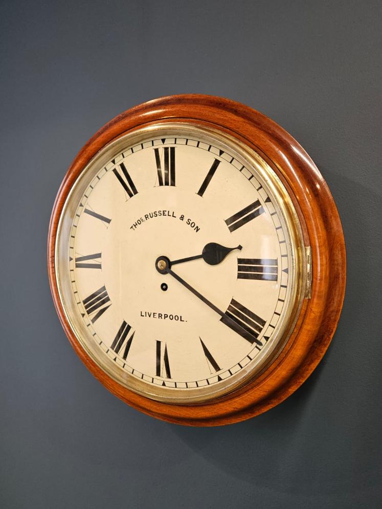 Russell Liverpool 8 Day 14" Fusee Dial Clock - Image 7