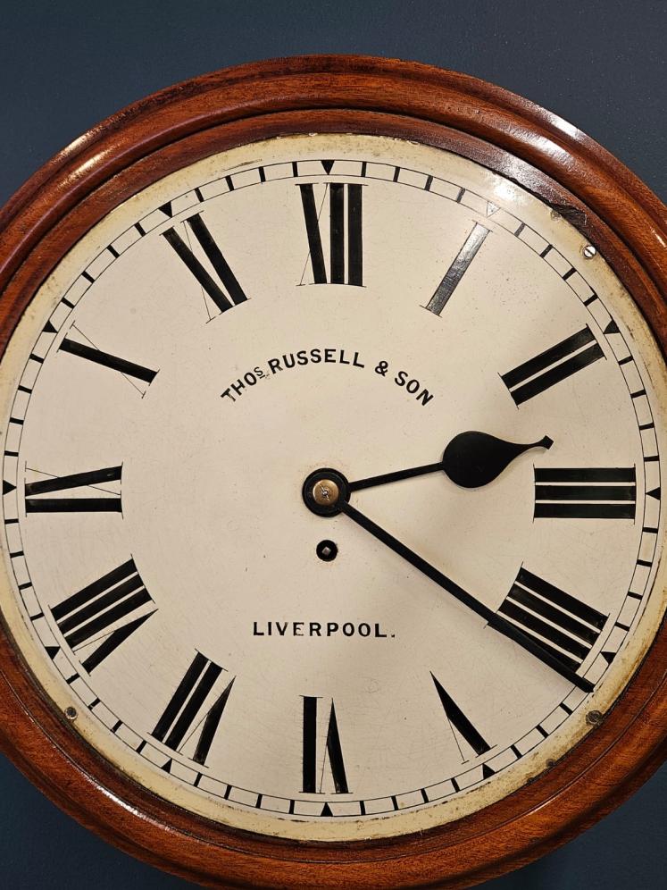 Russell Liverpool 8 Day 14" Fusee Dial Clock - Image 6