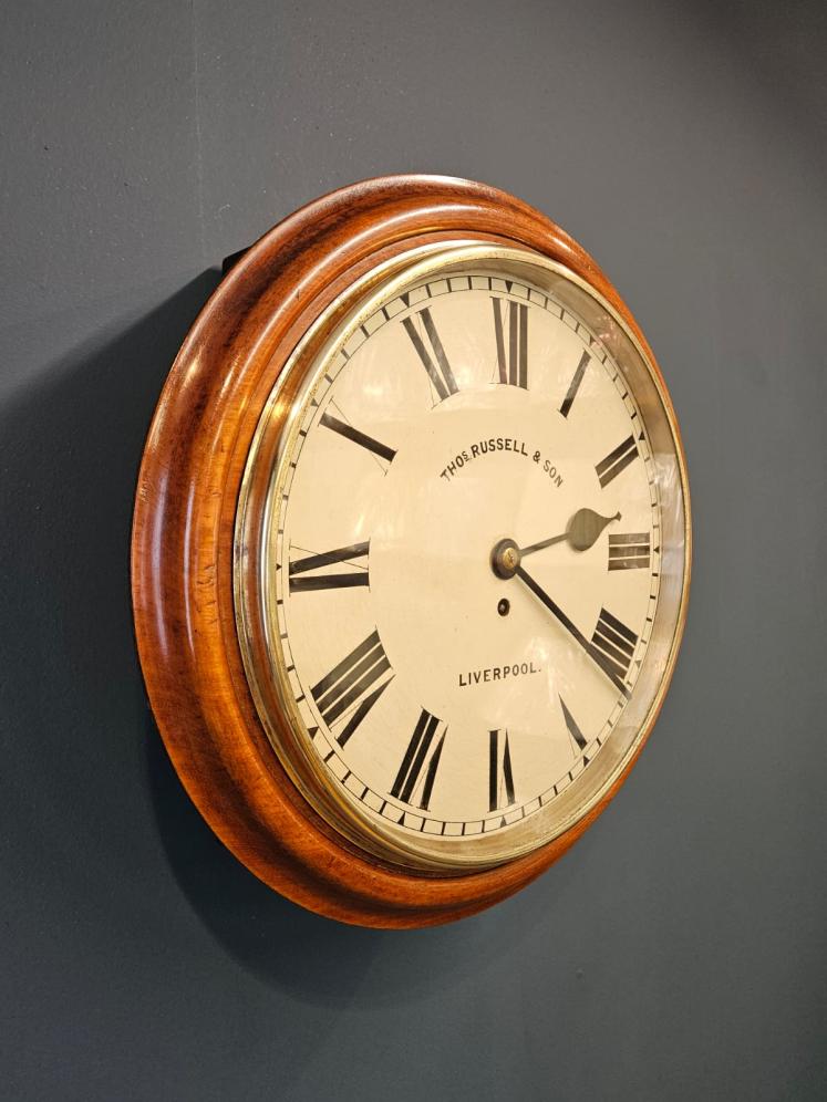 Russell Liverpool 8 Day 14" Fusee Dial Clock - Image 4
