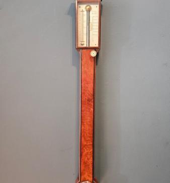Georgian Mahogany Stick Barometer 
