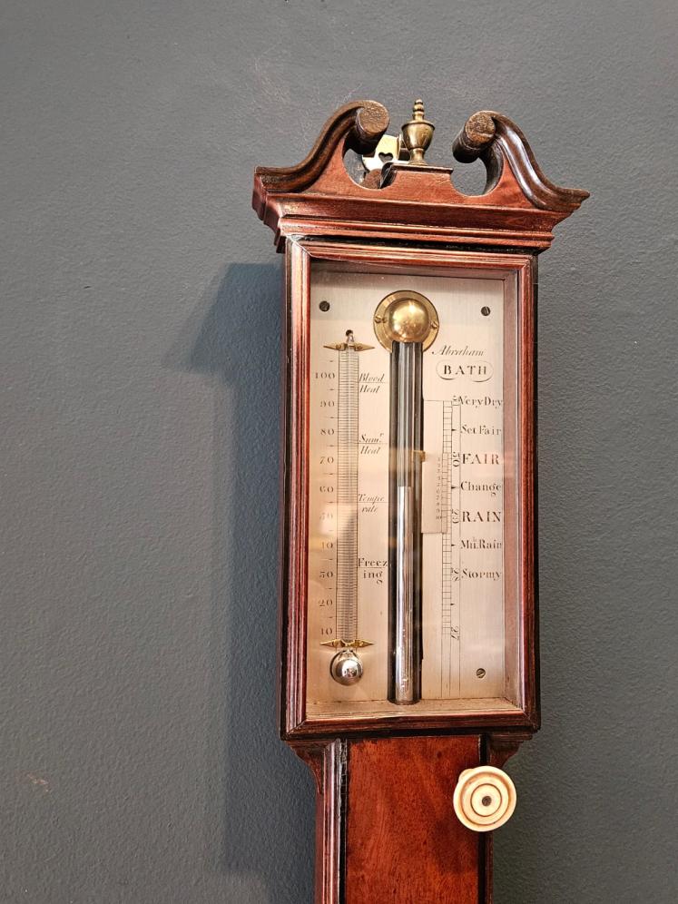 Georgian Mahogany Stick Barometer  - Image 9