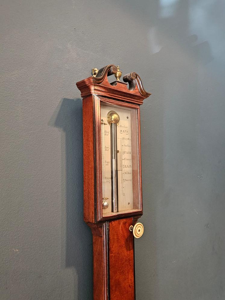 Georgian Mahogany Stick Barometer  - Image 7