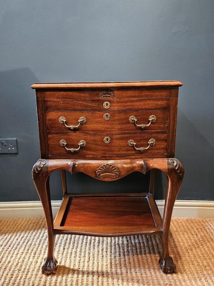 Edwardian Canteen of Cutlery in Side Table - Image 1