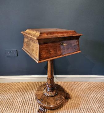 William IV Rosewood Teapoy - Image