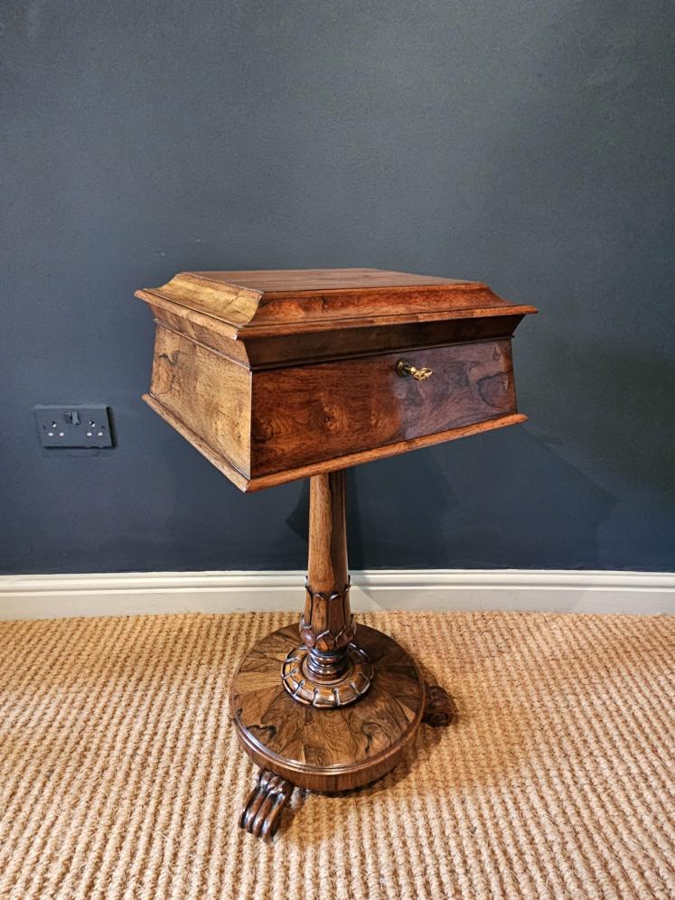 William IV Rosewood Teapoy - Image 1