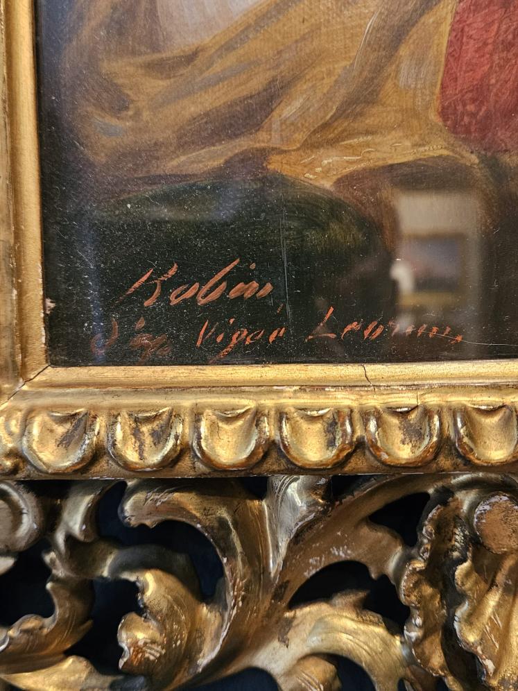 Victorian Oil on Canvas Painting in Florentine Gilt Frame  - Image 6