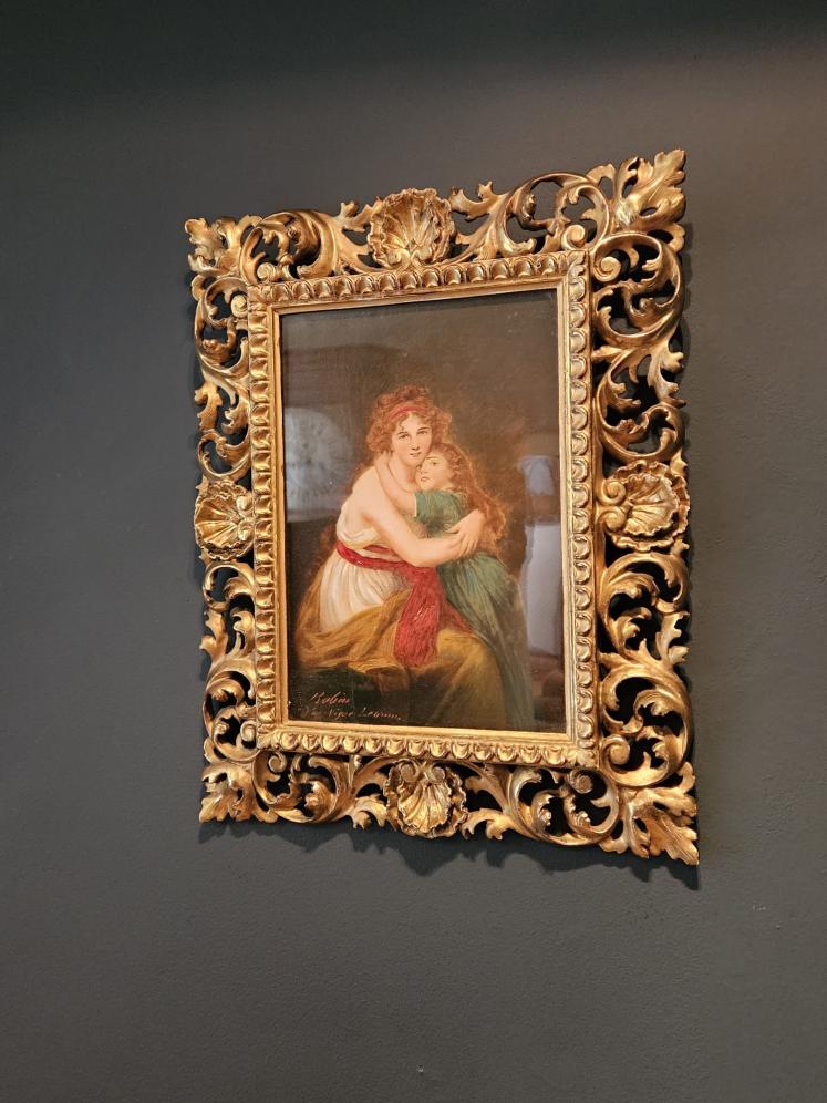 Victorian Oil on Canvas Painting in Florentine Gilt Frame  - Image 1