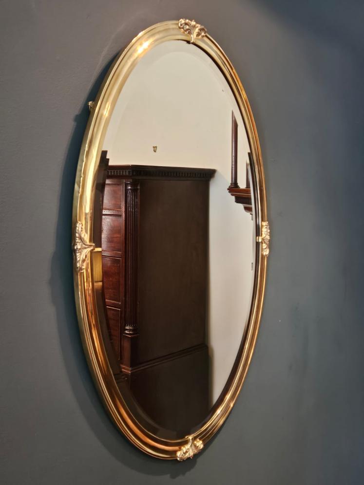 Victorian Brass Framed Mirror - Image 4