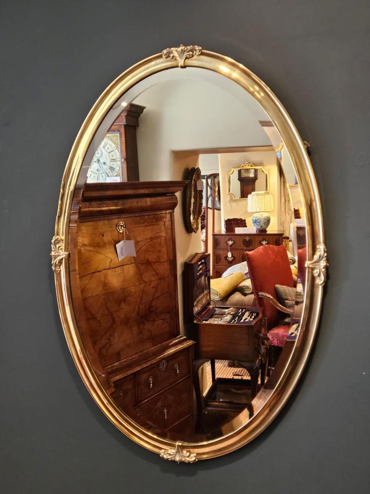 Victorian Brass Framed Mirror - Image 2