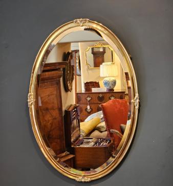 Victorian Brass Framed Mirror - Image