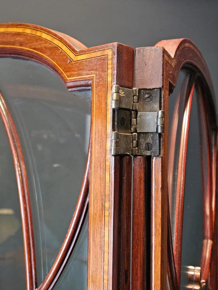 Outstanding Quality Edwardian Inlaid Mahogany Room Screen - Image 7
