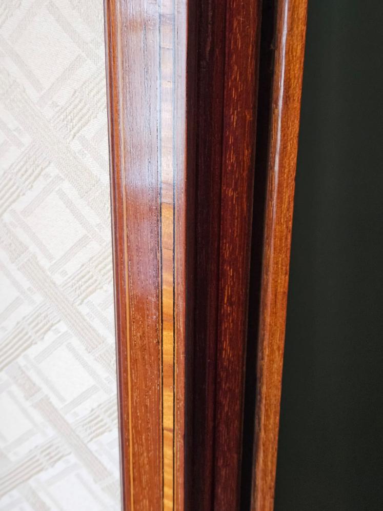Outstanding Quality Edwardian Inlaid Mahogany Room Screen - Image 6