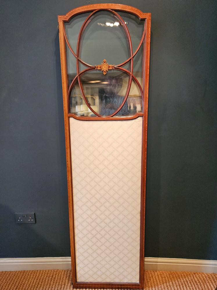 Outstanding Quality Edwardian Inlaid Mahogany Room Screen - Image 4