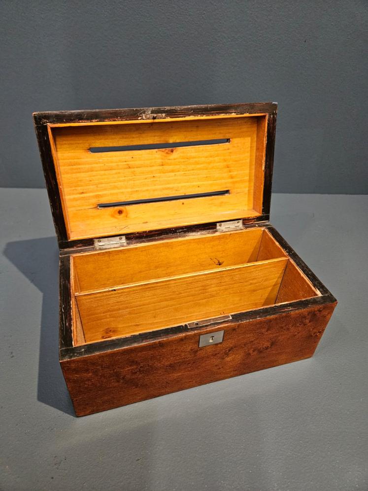 Victorian Burr Satinwood Letters Post Box - Image 5