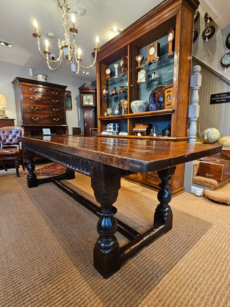 George I Oak 10 Seat Refectory Table - Image 4