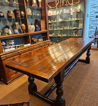 George I Oak 10 Seat Refectory Table - Image