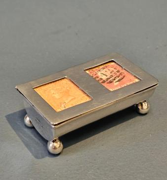 Victorian Silver Stamp Box - Image