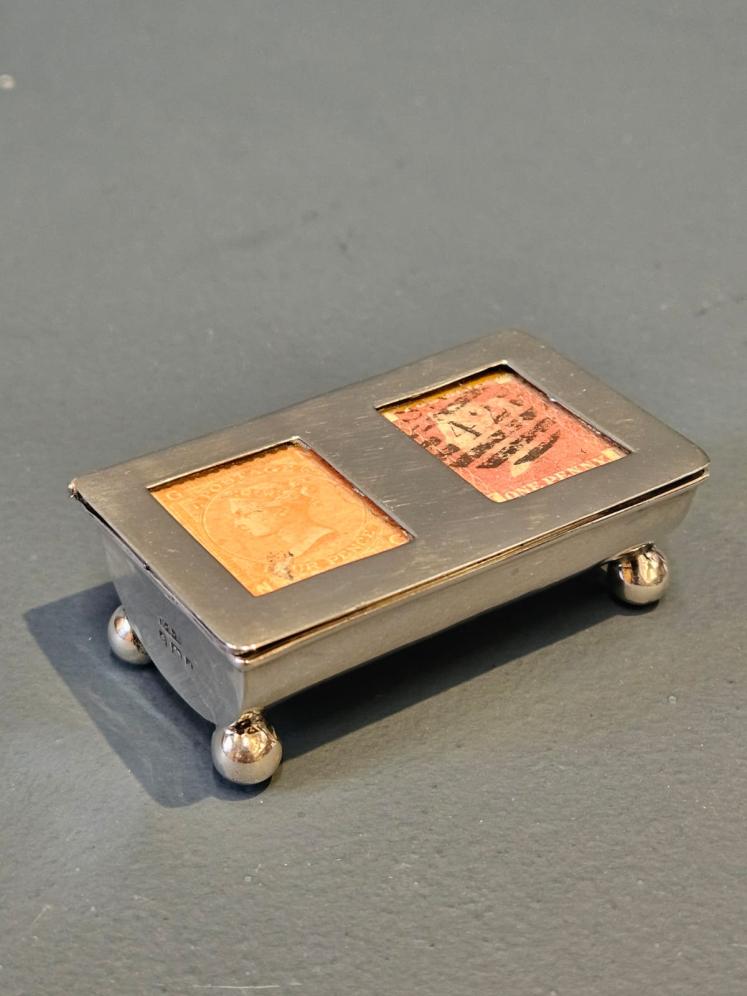 Victorian Silver Stamp Box - Image 1