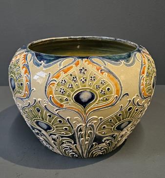 Moorcroft Peacock Feathers Florin Jardiniere
