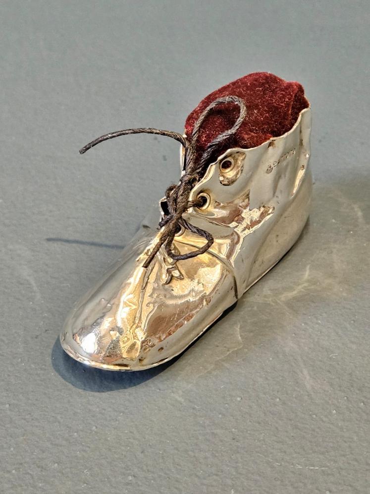 Edwardian Silver Child's Boot Pin Cushion - Image 7