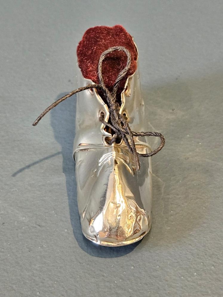 Edwardian Silver Child's Boot Pin Cushion - Image 6