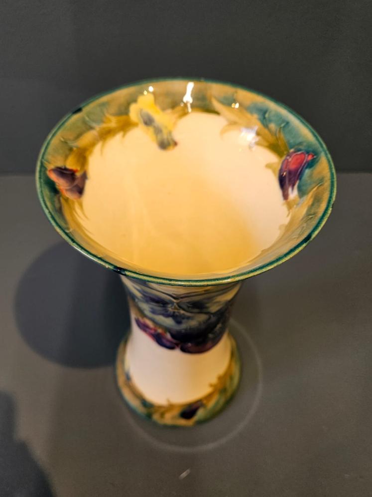 Moorcroft Pansy on White Vase - Image 6