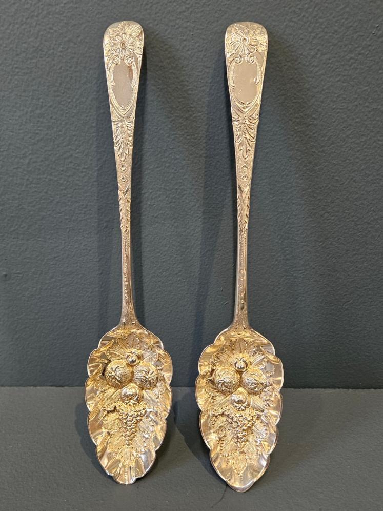 Georgian Silver Berry Spoons  - Image 7