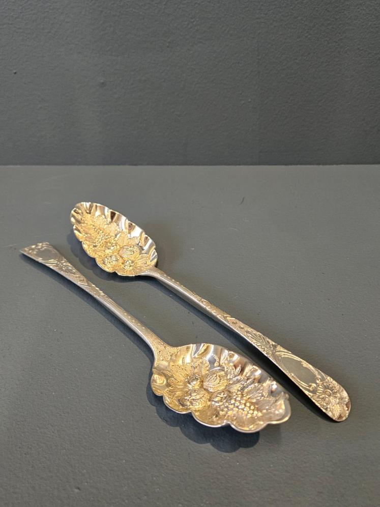 Georgian Silver Berry Spoons  - Image 1