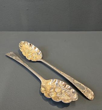 Georgian Silver Berry Spoons  - Image
