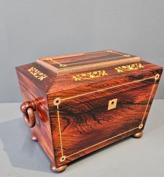 Regency Rosewood Tea Caddy - Image
