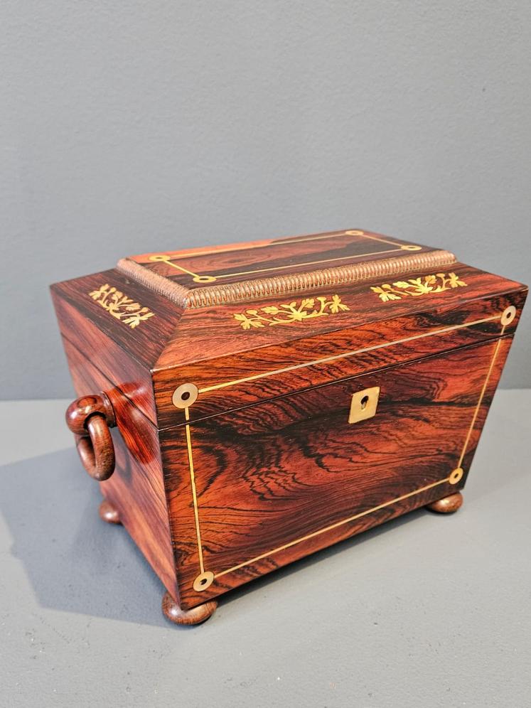 Regency Rosewood Tea Caddy - Image 1