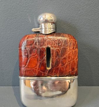 Hukin & Heath Silver Hip Flask  - Image