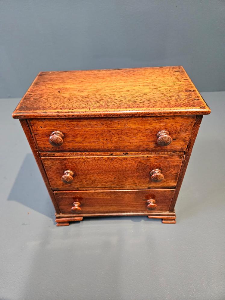 Regency Mahogany Miniature Chest of Drawers - Image 3