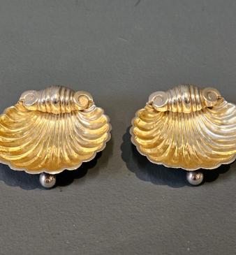 Pair of Victorian Silver Gilt Salts