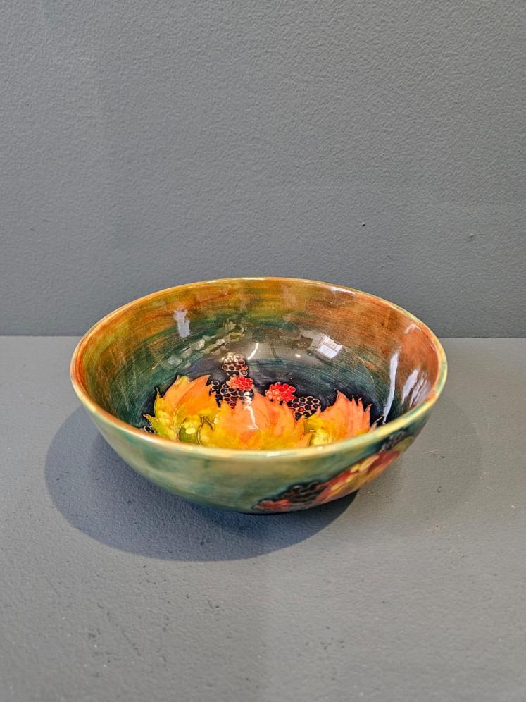 Moorcroft Leaf and Blackberries Flambe Bowl - Image 3
