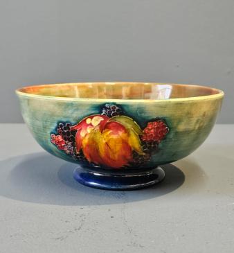 Moorcroft Leaf and Blackberries Flambe Bowl
