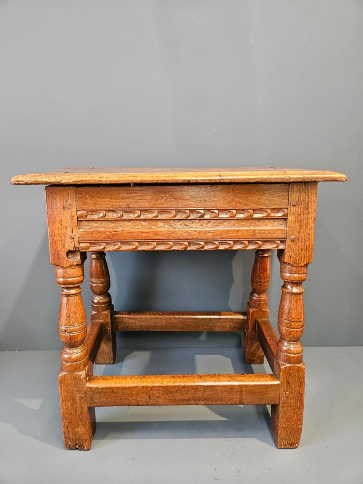Period Oak Joint Stool - Image 9