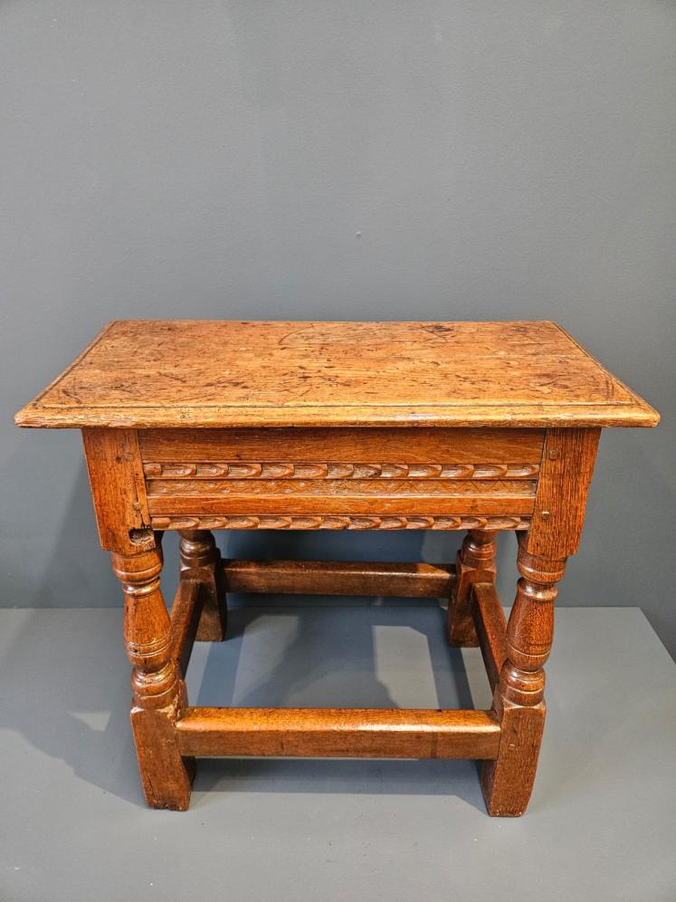 Period Oak Joint Stool - Image 5