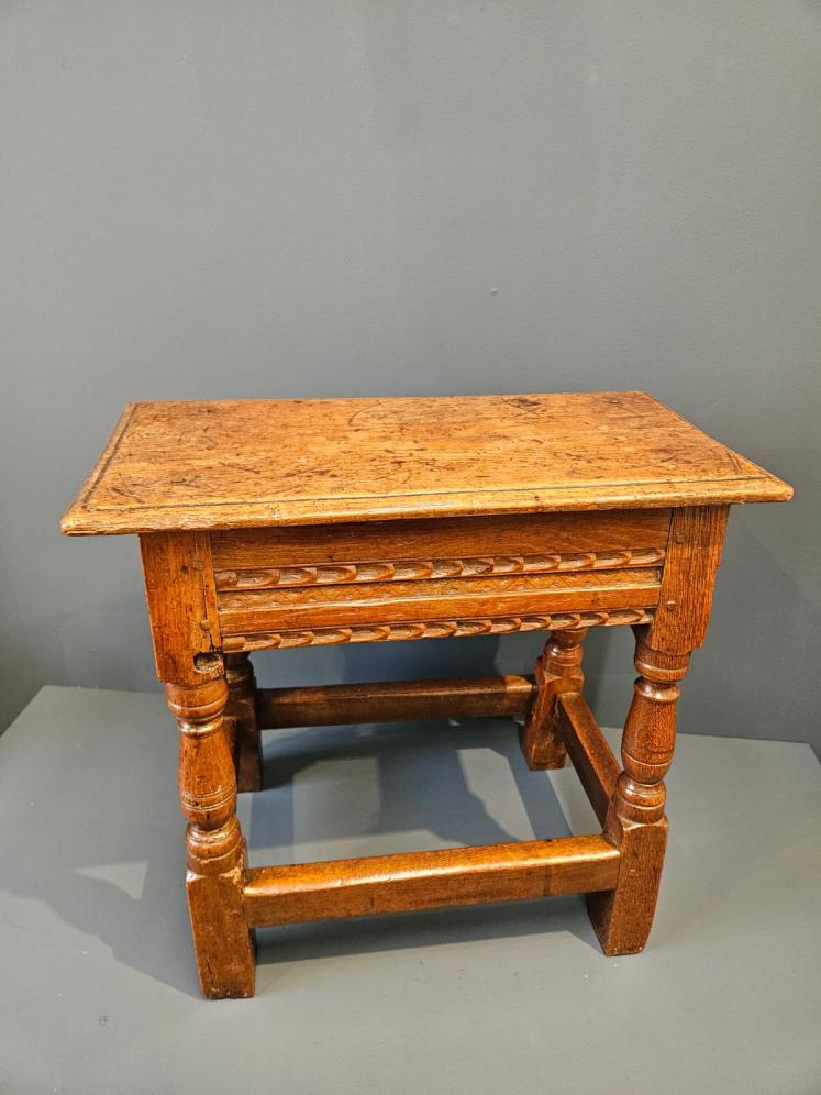 Period Oak Joint Stool - Image 1