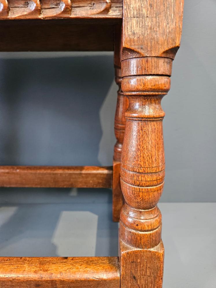 Period Oak Joint Stool - Image 4