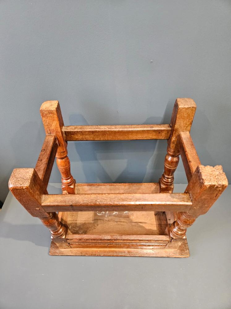 Period Oak Joint Stool - Image 6