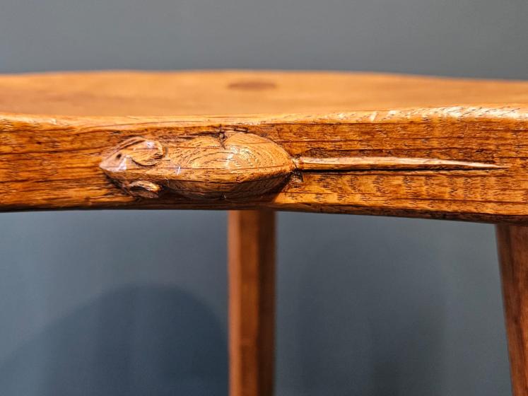 Mouseman Adzed Stool - Image 5