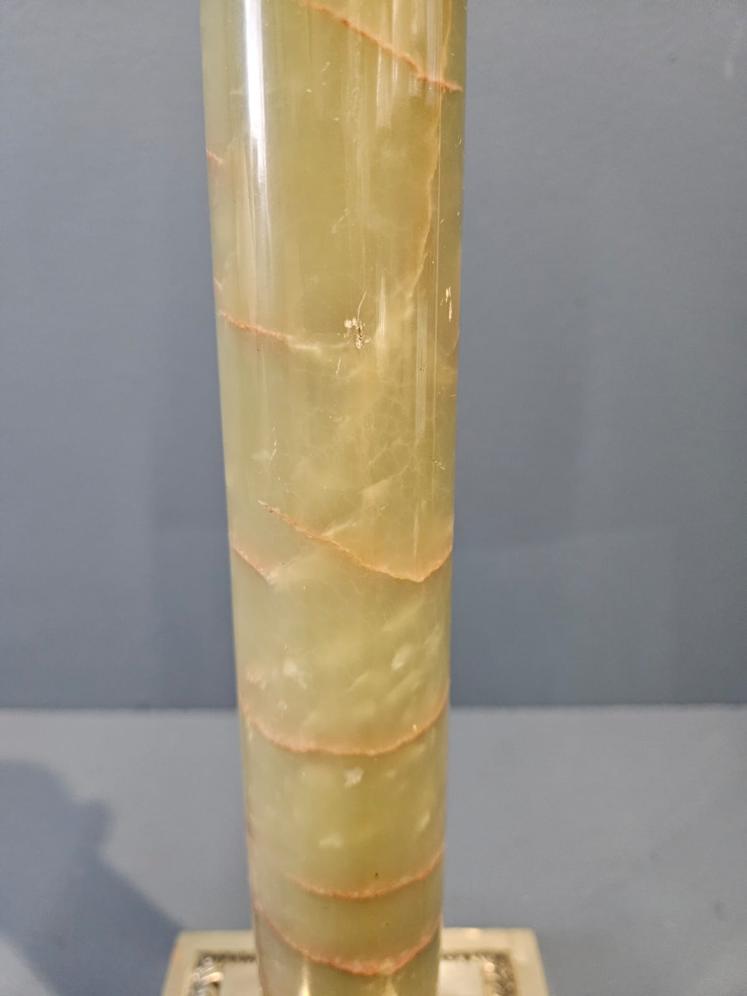 Late Victorian Brass and Marble Table Lamp - Image 4